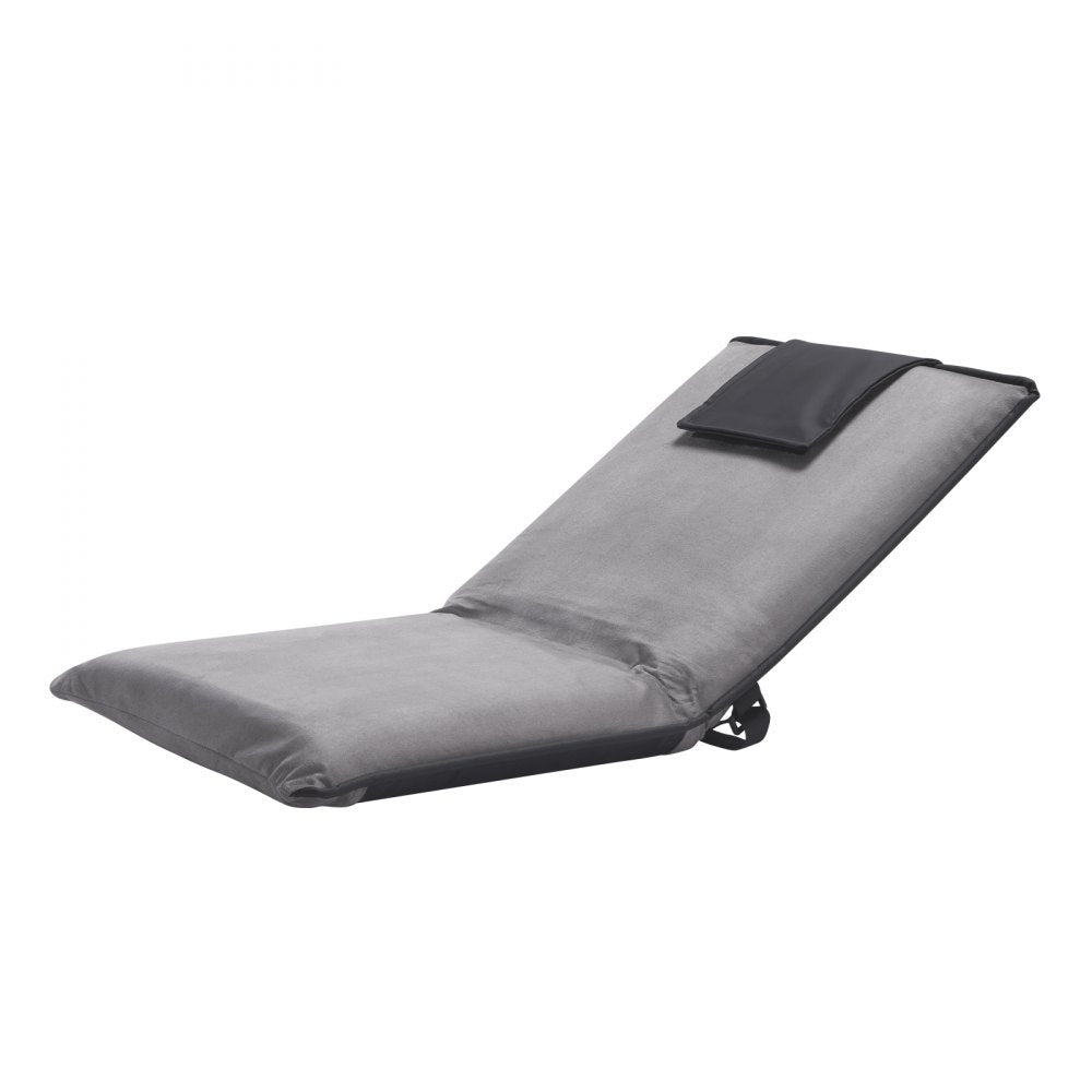 VEVOR Floor Chair, 6-Position Adjustable Meditation Chair with Back Support, Folding Sofa Chair for Reading TV Watching and Gaming, Portable Floor Seat Lounge Sofa Chair for Kids Teens Adults, Gray