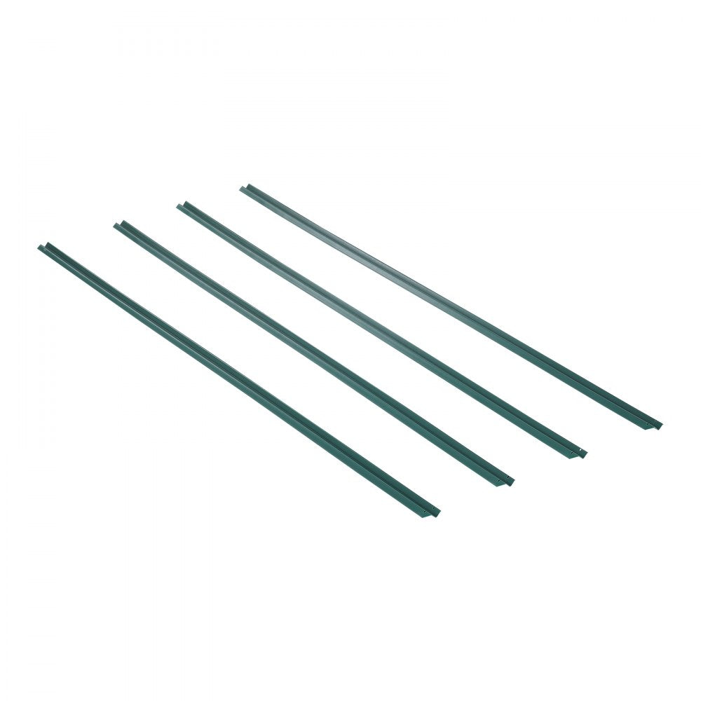 VEVOR Bottom Locking Privacy Slats, Single-Wall Vertical Bottom-Locking Slats for Chain-Link Fence, High-Density HDPE Chain Link Slats Ideally Fit 5' High Fence for Garden, Farm, Sports Field(Green)
