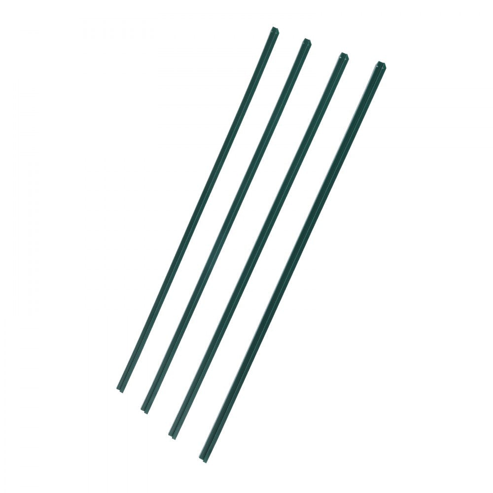 VEVOR Bottom Locking Privacy Slats, Single-Wall Vertical Bottom-Locking Slats for Chain-Link Fence, High-Density HDPE Chain Link Slats Ideally Fit 5' High Fence for Garden, Farm, Sports Field(Green)