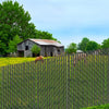 VEVOR Bottom Locking Privacy Slats, Single-Wall Vertical Bottom-Locking Slats for Chain-Link Fence, High-Density HDPE Chain Link Slats Ideally Fit 6' High Fence for Garden, Farm, Sports Field(Black)