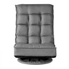 VEVOR Swivel Floor Gaming Chair, 360-Degree Rotating Floor Chair with 4 Adjustable Position Folding Backrest, Metal Frame with Recycled Foam and Linen Fabric, for Watching TV, Reading, Relaxing, Gray