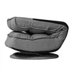 VEVOR Swivel Floor Gaming Chair, 360-Degree Rotating Floor Chair with 4 Adjustable Position Folding Backrest, Metal Frame with Recycled Foam and Linen Fabric, for Watching TV, Reading, Relaxing, Gray