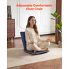 VEVOR Floor Chair, 6 Adjustable Positions Folding Floor Gaming Chair with Back Support, Easy to Carry, Sturdy Metal Frame with Recycled Foam and Suede Fabric Surface, for Reading, Relaxing, Dark Blue