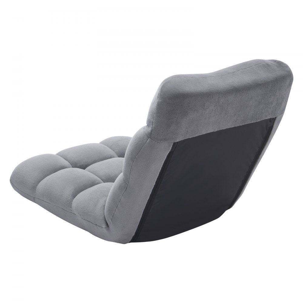 VEVOR Floor Chair, Recycled Foam Folding Sofa Chair with 14 Adjustable Positions, Multifunctional Floor Chair with Back Support Ideal for Sleeping Reading, Floor Gaming Chair for Living Room, Gray