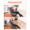 VEVOR Swivel Floor Gaming Chair, 360-Degree Rotating Floor Chair with 4 Adjustable Position Folding Backrest and Lumbar Support, Folding Video Reclining Sofa for Watching TV Reading Playing Game, Gray