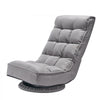 VEVOR Swivel Floor Gaming Chair, 360-Degree Rotating Floor Chair with 4 Adjustable Position Folding Backrest and Lumbar Support, Folding Video Reclining Sofa for Watching TV Reading Playing Game, Gray