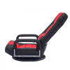 VEVOR Swivel Floor Gaming Chair with Armrests, 360-Degree Rotating Floor Chair with 6 Adjustable Position Folding Backrest and Lumbar Support, Folding Video Reclining Sofa for TV Reading, Red Black