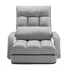 VEVOR Floor Chair, Floor Gaming Chair with 5 Adjustable Position and Back Support, Folding Sofa Chair with Armrest for Adults, Sofa Lounger Bed with Back Cushion for Living Room and Bedroom, Gray
