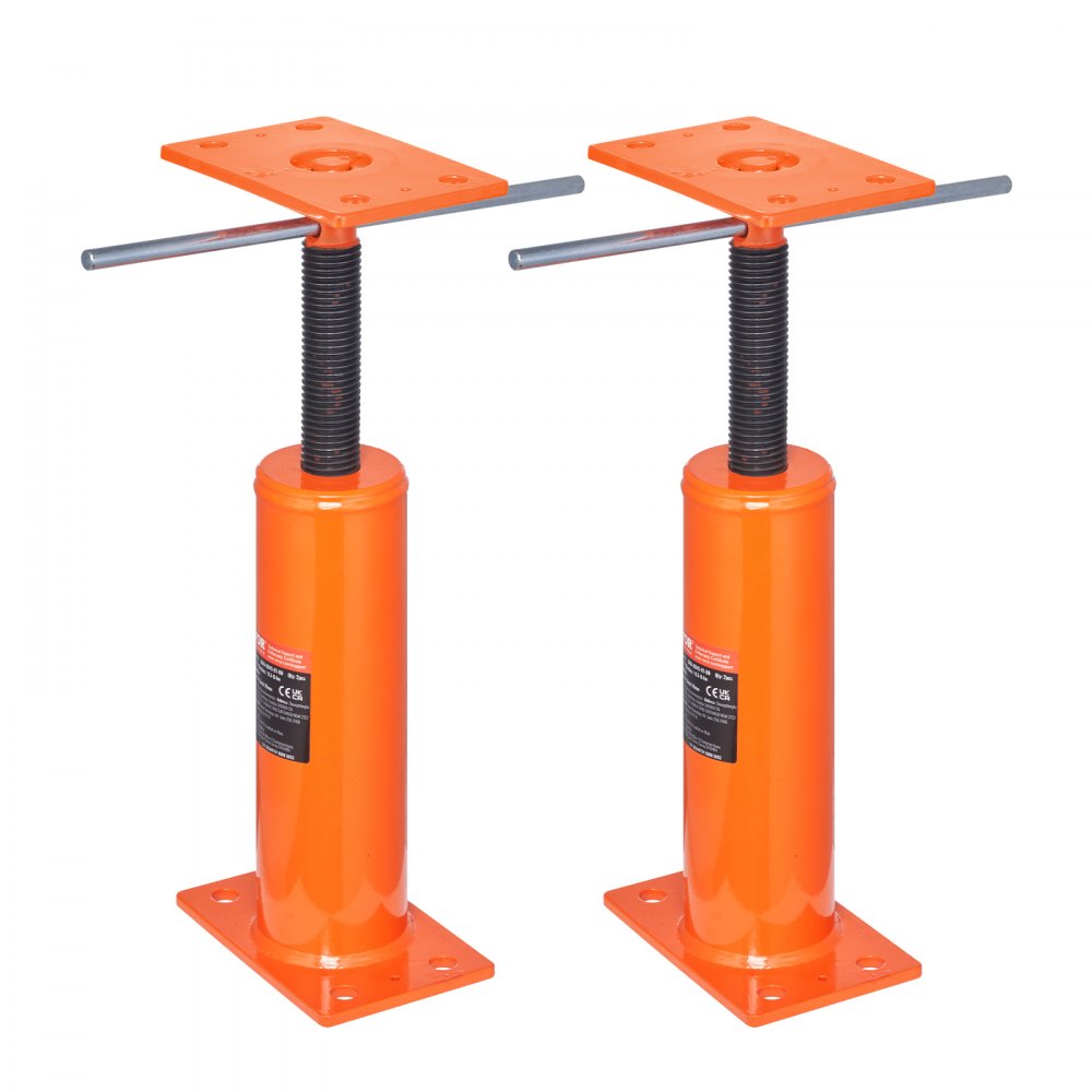 VEVOR House Floor Jacks, 2 Pack, 12"-16" Height Range, 9700 lbs Max Load Capacity Per Unit, Adjustable Support Beam Basement Jack Post Pole for Leveling, Steel Telescoping Jack for Temporary Support