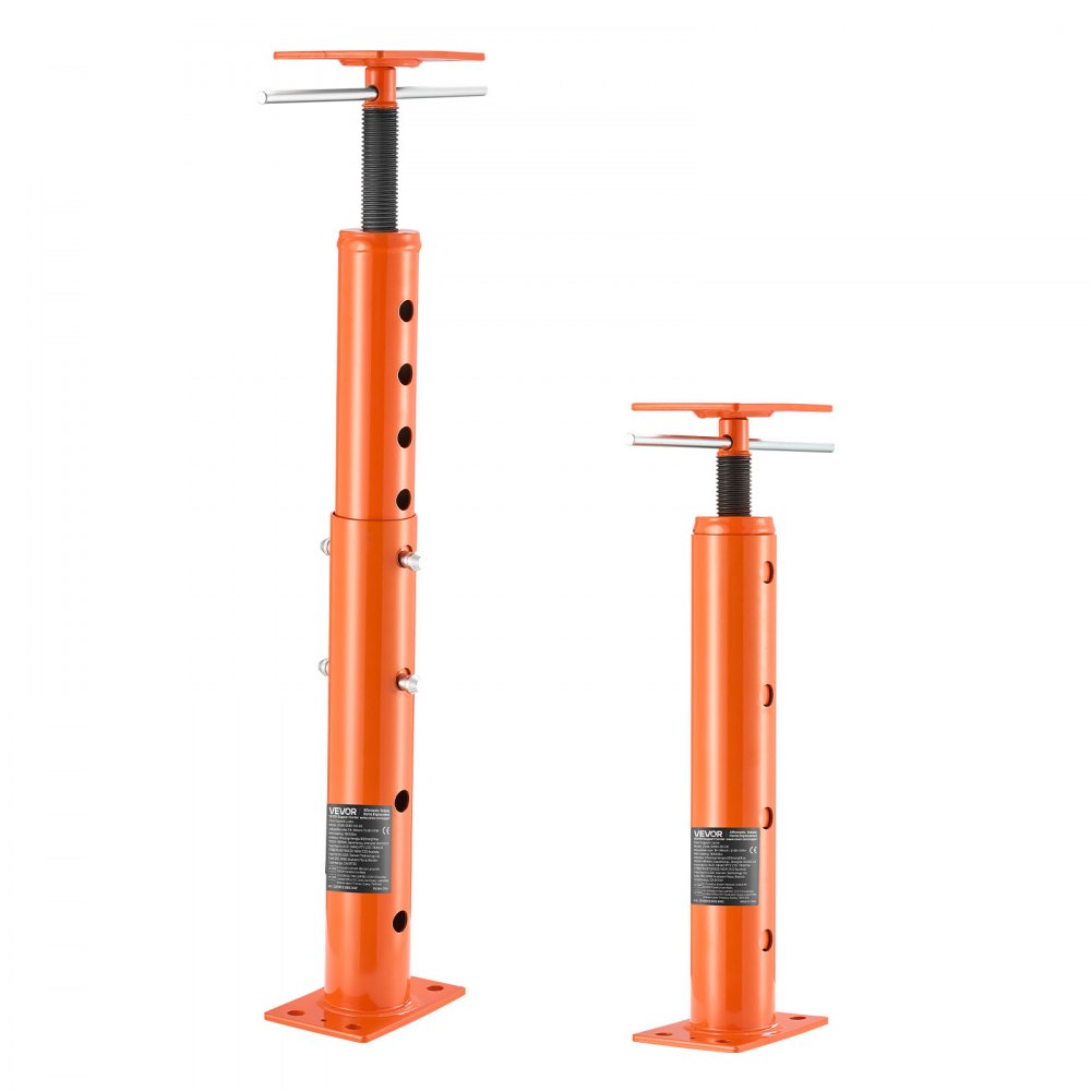 VEVOR House Floor Jacks, 2 Pack 19-36 Inch Height Range, 18000 lbs Max Load Capacity, Adjustable Support Beam Basement Jack Post Pole for Leveling, Lift Steel Telescoping Post for Temporary Support
