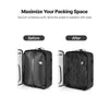 VEVOR Vacuum Travel Backpack, 35L, Vacuum Seal Compression Travel Backpack with Air Pump, Multiple Pockets & Compartments, Water-Resistant Carry-On Suitcase Luggage, Casual Personal Item Bag, Black