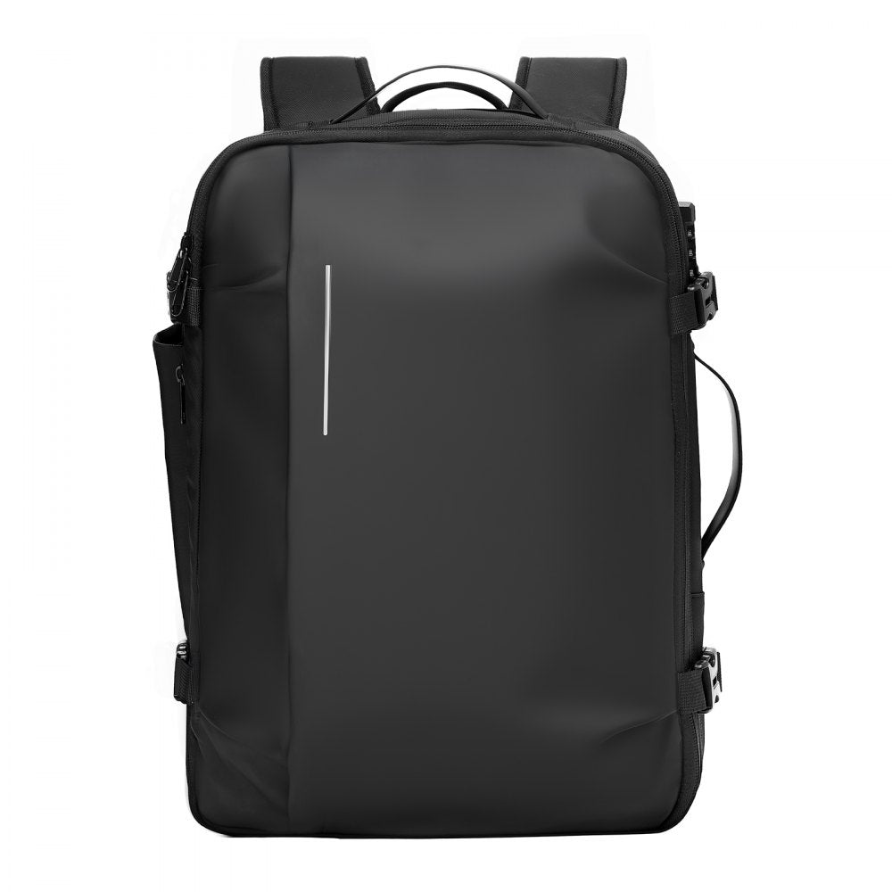 VEVOR Vacuum Travel Backpack, 65L, Expandable Vacuum Seal Compression Travel Backpack with Pump, with TSA-Approved Lock, Airback Vacpack, Water-Resistant Carry-On Suitcase Luggage, for Business, Black