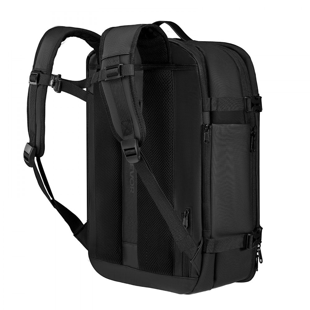 VEVOR Vacuum Travel Backpack, 65L, Expandable Vacuum Seal Compression Travel Backpack with Pump, with TSA-Approved Lock, Airback Vacpack, Water-Resistant Carry-On Suitcase Luggage, for Business, Gray