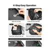 VEVOR Vacuum Travel Backpack, 65L, Expandable Vacuum Seal Compression Travel Backpack, with TSA-Approved Lock, Multiple Pockets Compartments, Water-Resistant Carry-On Suitcase Luggage, No Pump, Black