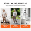 VEVOR Folding Hemi Walker, One Arm Folding Walker for Seniors with 6-Level Adjustable Height, Lightweight Aluminum | Side One-Hand Style Mobility Aid for Elderly Handicapped Disabled, Up to 350LBS