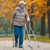 VEVOR Folding Hemi Walker, One Arm Folding Walker for Seniors with 6-Level Adjustable Height, Lightweight Aluminum | Side One-Hand Style Mobility Aid for Elderly Handicapped Disabled, Up to 350LBS