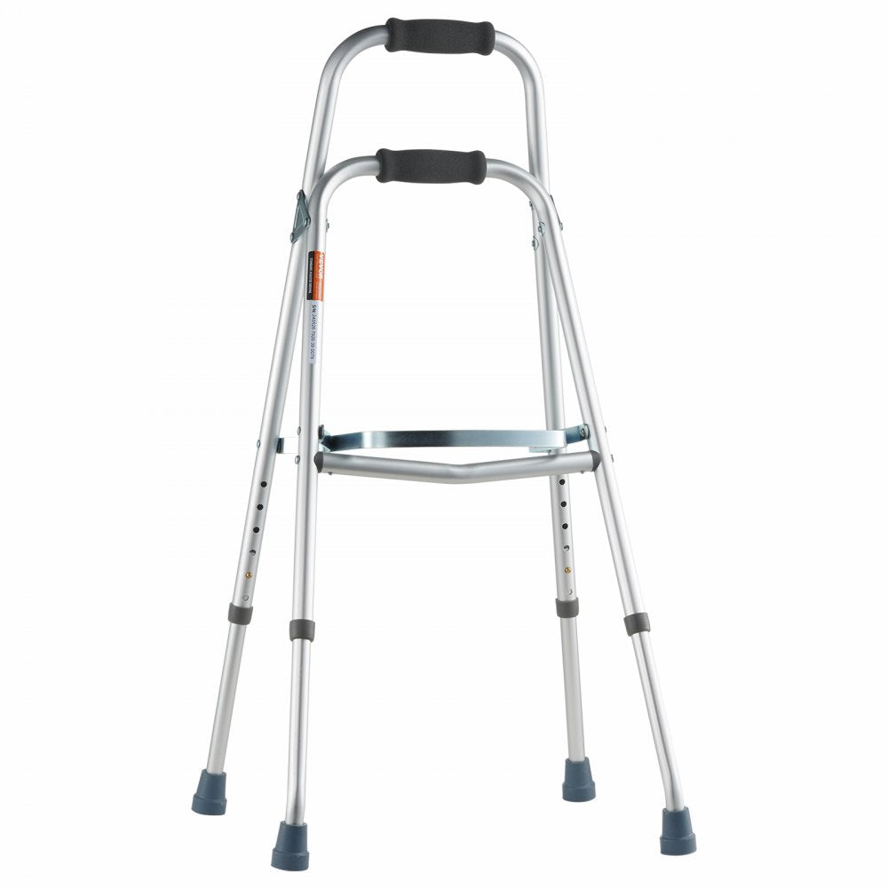 VEVOR Folding Hemi Walker, One Arm Folding Walker for Seniors with 6-Level Adjustable Height, Lightweight Aluminum | Side One-Hand Style Mobility Aid for Elderly Handicapped Disabled, Up to 350LBS