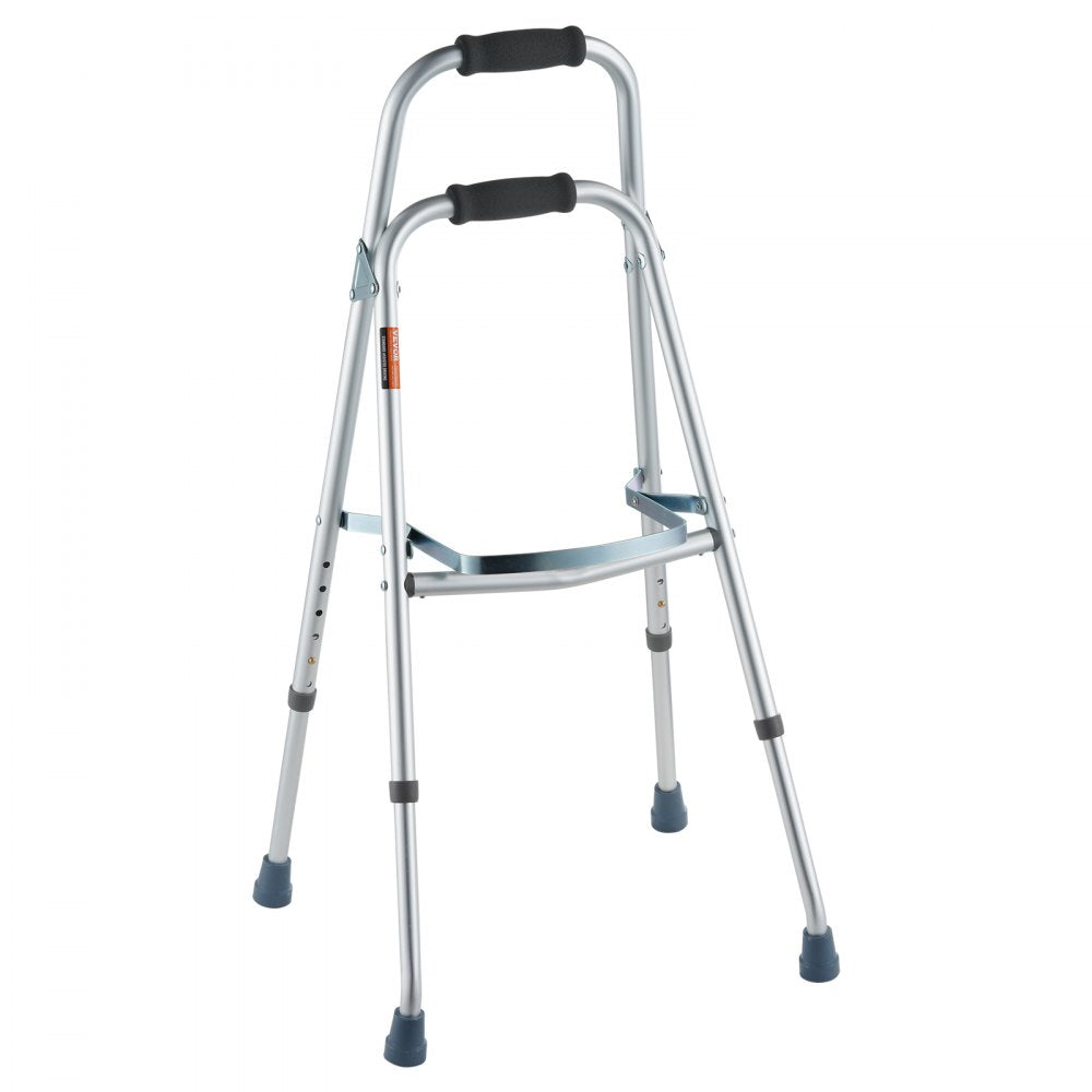 VEVOR Folding Hemi Walker, One Arm Folding Walker for Seniors with 6-Level Adjustable Height, Lightweight Aluminum | Side One-Hand Style Mobility Aid for Elderly Handicapped Disabled, Up to 350LBS