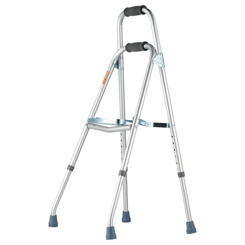 VEVOR Folding Hemi Walker, One Arm Folding Walker for Seniors with 6-Level Adjustable Height, Lightweight Aluminum | Side One-Hand Style Mobility Aid for Elderly Handicapped Disabled, Up to 350LBS