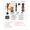 VEVOR Rotary Hammer Drill, 1-1/8 in SDS-Plus Electric Corded Heavy Duty Rotary Hammer, Including 3 Drill Bits, Flat Chisel, Pointed Chisel, Grease, Brush, and Carrying Case, for Concrete and Masonry