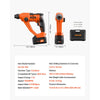 VEVOR 20V Cordless Hammer Drill, Lithium-Ion 0.6 Inch Rotary Hammer Driver, SDS-Plus Electric Lightweight Power Tool Kit with Battery and Charger, 2 Functions, 1000 RPM, 5100 BPM