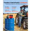 VEVOR Fuel Transfer Pump Battery Powered 12 GPM Portable Diesel Pump Kit, for Diesel Kerosene Fueling on Farm Boat Truck Tractor, 2 x 4.0Ah Batteries, 1/4 HP Motor, with Manual Fuel Nozzle & Hose