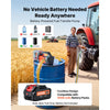 VEVOR Fuel Transfer Pump Battery Powered 12 GPM Portable Diesel Pump Kit, for Diesel Kerosene Fueling on Farm Boat Truck Tractor, 1/4 HP Motor, with Manual Fuel Nozzle & Hose, Battery Not Included