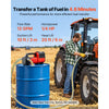 VEVOR Fuel Transfer Pump Battery Powered 12 GPM Portable Diesel Pump Kit, for Diesel Kerosene Fueling on Farm Boat Truck Tractor, 1/4 HP Motor, with Manual Fuel Nozzle & Hose, Battery Not Included