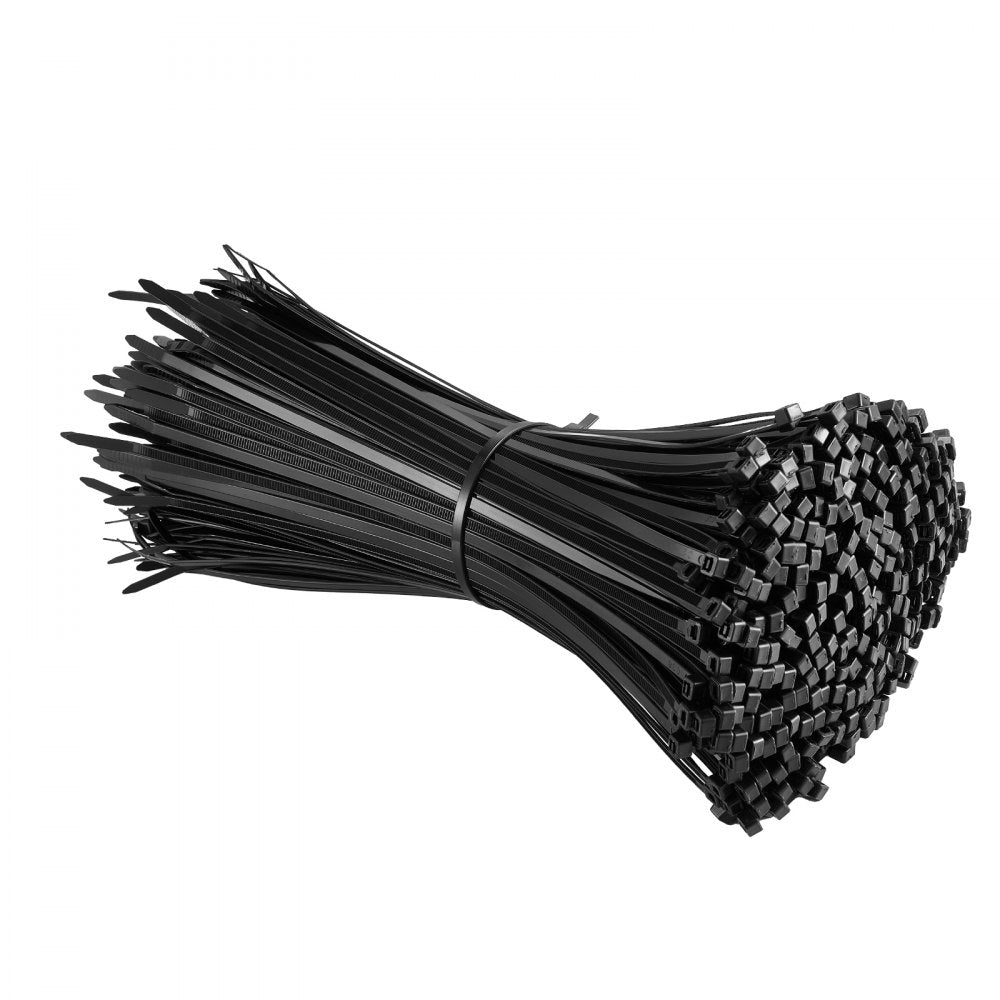 VEVOR 1000 Pack Cable Zip Ties, 12-inch Heavy Duty Cable Wire Ties with 50LBS High Tensile Strength, Multi-Purpose Self-Locking Nylon Tie Wraps, Heat & Cold Resistant for Indoor and Outdoor Use