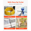 VEVOR 1000 Pack Cable Zip Ties, 8-inch Heavy Duty Cable Wire Ties with 45LBS High Tensile Strength, Multi-Purpose Self-Locking Nylon Tie Wraps, Heat & Cold Resistant for Indoor and Outdoor Use