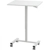 VEVOR Mobile Standing Desk, 28"-44" Gas-Spring Height Adjustable Sit-Stand Desk, 4 360° Swivel Wheels (2 Lockable) Portable Rolling Laptop Table Computer Cart for Home Office School, 40LBS Loading