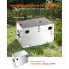 VEVOR Battery Box, Group 24/31 Trolling Motor Battery Box, Marine Batteries Case with Lock, Handles and Rubber-Grommet Cable Holes, Stainless Steel Shell, Suitable for Cars, Boats & Trolling Motors