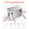 VEVOR Battery Box, Group 24/31 Trolling Motor Battery Box, Marine Batteries Case with Lock, Handles and Rubber-Grommet Cable Holes, Stainless Steel Shell, Suitable for Cars, Boats & Trolling Motors