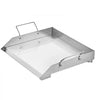 VEVOR Stainless Steel Griddle, 18x16 inch Universal Flat Top Rectangular Plate, Gas Grill Griddle for BBQ Grill, Teppanyaki, Portable Family Cookware with Handle, for Camping Tailgating Party
