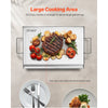 VEVOR Stainless Steel Griddle, 23x16 inch Universal Flat Top Rectangular Plate, Gas Grill Griddle for BBQ Grill, Teppanyaki, Portable Family Cookware with Handle, for Camping Tailgating Party