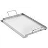 VEVOR Stainless Steel Griddle, 23x16 inch Universal Flat Top Rectangular Plate, Gas Grill Griddle for BBQ Grill, Teppanyaki, Portable Family Cookware with Handle, for Camping Tailgating Party