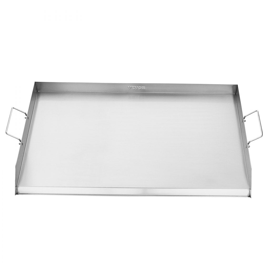 VEVOR Stainless Steel Griddle, 36x22 inch Universal Flat Top Rectangular Plate, Gas Grill Griddle for BBQ Grill, Teppanyaki, Portable Family Cookware with Handle, for Camping Tailgating Party