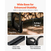 VEVOR Firewood Rack with Waterproof Cover, 150 x 14 x 46 in Outdoor Firewood Holder, 660lb Weight Capacity, 1/2 Cord Log Holder, Half-Covered, Powder-coated Wood Storage Rack for Fireplace Deck