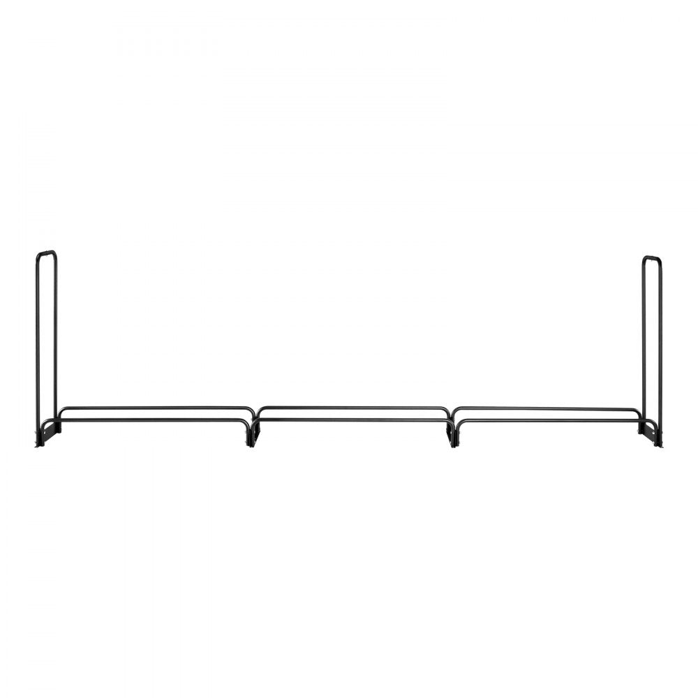 VEVOR Firewood Rack with Waterproof Cover, 150 x 14 x 46 in Outdoor Firewood Holder, 660lb Weight Capacity, 1/2 Cord Log Holder, Half-Covered, Powder-coated Wood Storage Rack for Fireplace Deck
