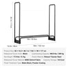 VEVOR 4.3FT Outdoor Firewood Rack with Cover, 52x14.2x46.1 in, Heavy Duty Firewood Holder & 600D Oxford Waterproof Cover for Fireplace, Patio, Indoor/Outdoor Log Storage Rack for 1/4 Cord of Firewood
