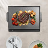 VEVOR Carbon Steel Griddle, 20x16 inch Universal Flat Top Rectangular Plate, Gas Grill Griddle for BBQ Grill, Teppanyaki, Portable Family Cookware, for Camping Tailgating Party, Black