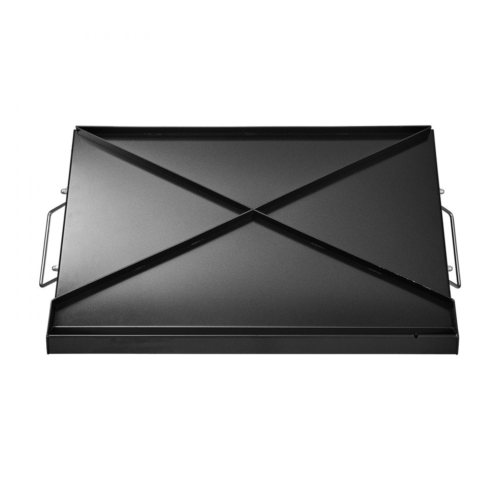 VEVOR Carbon Steel Griddle, 24x16 inch Universal Flat Top Rectangular Plate, Gas Grill Griddle for BBQ Grill, Teppanyaki, Portable Family Cookware with Handle, for Camping Tailgating Party