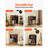 VEVOR Record Player Stand with LED Light, 3 Tiers Turntable Stand with Charging Station & USB Ports, Holds up to 150 Albums, Vinyl Record Storage Cabinet with Display Shelf for Bedroom, Living Room