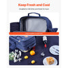 VEVOR Picnic Backpack, Beach Picnic Backpack Bag for 4 Person with Insulated Cooler Compartment, Detachable Bottle/Wine Holder, Lightweight Blanket, Plates and Cutlery Set for Outdoor, Navy Blue