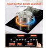 VEVOR Induction Cooktop 12in 2 Burners Built-in Electric Stove 110V 1800W, Low-Power Continuous Heating, Countertop Induction Burner, 9 Power Levels, LED Touch Screen, Ceramic Glass, and Child Lock