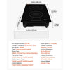 VEVOR Induction Cooktop 12in 2 Burners Built-in Electric Stove 110V 1800W, Low-Power Continuous Heating, Countertop Induction Burner, 9 Power Levels, LED Touch Screen, Ceramic Glass, and Child Lock