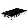VEVOR Induction Cooktop 12in 2 Burners Built-in Electric Stove 110V 1800W, Low-Power Continuous Heating, Countertop Induction Burner, 11 Power Levels, Knob Control, Ceramic Glass, and Child Lock