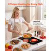 VEVOR Induction Cooktop 12in 2 Burners Built-in Electric Stove 220V 3500W, Low-Power Continuous Heating, Induction Burner for Kitchen, 9 Power Levels, LED Touch Screen, Ceramic Glass, and Child Lock