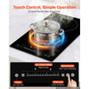 VEVOR Induction Cooktop 12in 2 Burners Built-in Electric Stove 220V 3500W, Low-Power Continuous Heating, Induction Burner for Kitchen, 9 Power Levels, LED Touch Screen, Ceramic Glass, and Child Lock