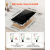 VEVOR Induction Cooktop 12in 2 Burners Built-in Electric Stove 220V 3500W, Low-Power Continuous Heating, Induction Burner for Kitchen, 9 Power Levels, LED Touch Screen, Ceramic Glass, and Child Lock